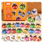 Ladybug Montessori Spelling Toy for Kids Educational English Alphabet Matching Puzzle Wood Material for Cognition Cues