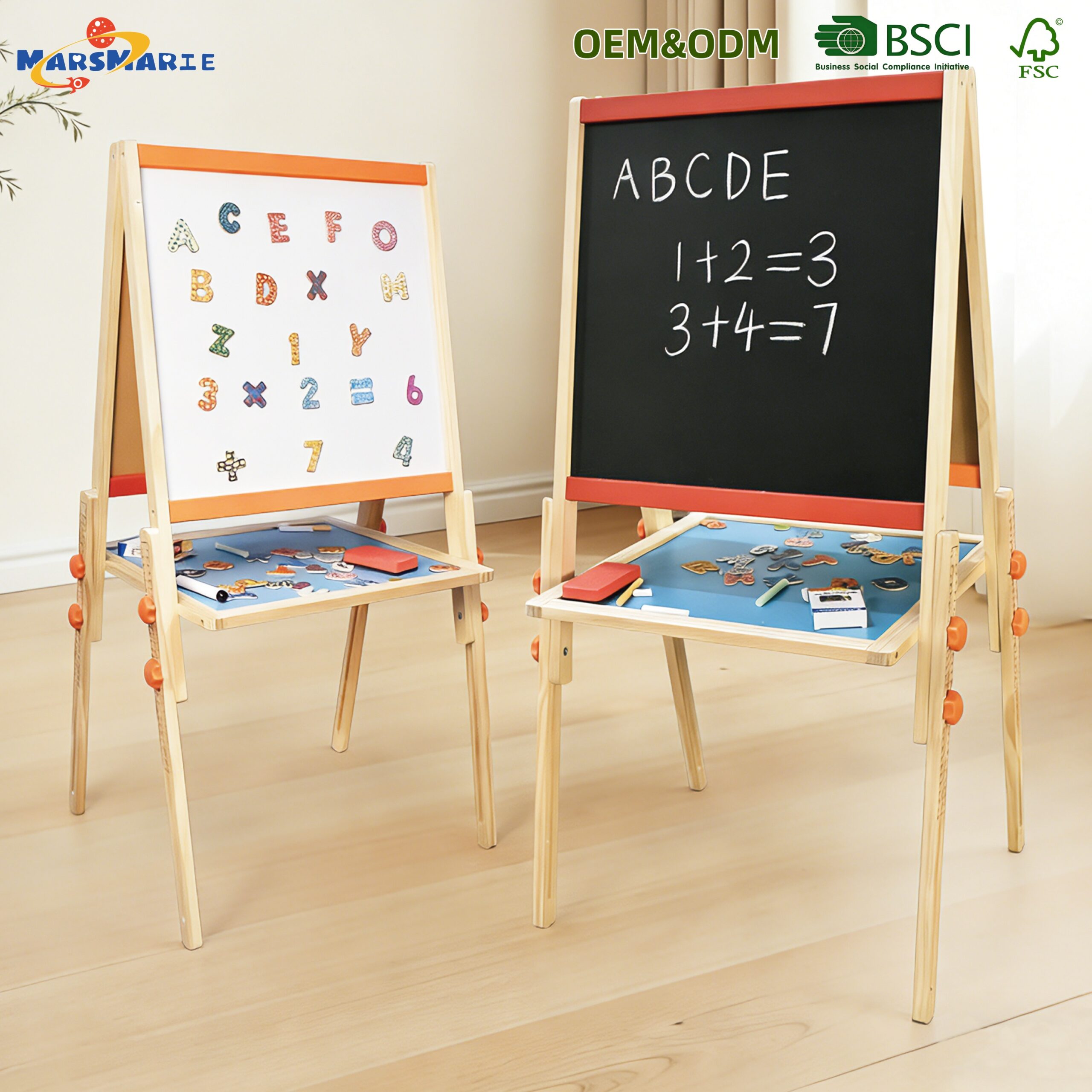 Hdc3a83b510c24b9f91646c6b674c9eb3j New Kids Products Toys Children Items Educational Writing Tablet Pad Magnetic Drawing Board Double-sided Large Easel for Kids - Image 1