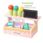 Wooden Ice Cream Shop Set  Diy Simulation Food Toy Early Educational Wooden Pretend Play Toy for Birthday Gift