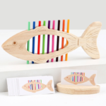 Fishbone Montessori Kindergarten Early Education Toys Fine Motor Training Wood Toys for Young Kids Color Matching Game