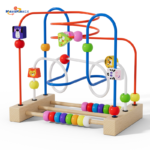 Children's Montessori Early Education Building Blocks Colorful Animal Beads Educational Wooden Toys for Babies