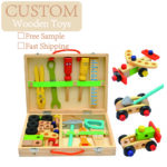 Early Educational Wooden Cartoon Toolbox Toy Children's Intellectual Tool Set Toy Multifunctional Nut Combination Repair Tools