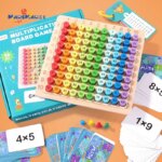 3-in-1 Wooden Educational Multiplication Table Toy for Kindergarten Age Early Childhood Logic Thinking Training Fun Play