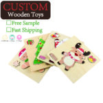 Children's Early Learning Puzzle Christmas Gift Santa Claus Christmas Tree Moose Gingerbread Man Creative Wooden Puzzle