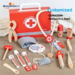 Educational Kids Pretend Play Set Support Doctor Toys for Kids  Wooden Kids Pretend and Play Doctor Set